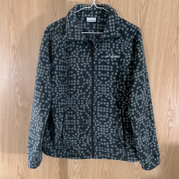 Columbia Charcoal/ Light Gray Fleece Jacket - Picture 1 of 3
